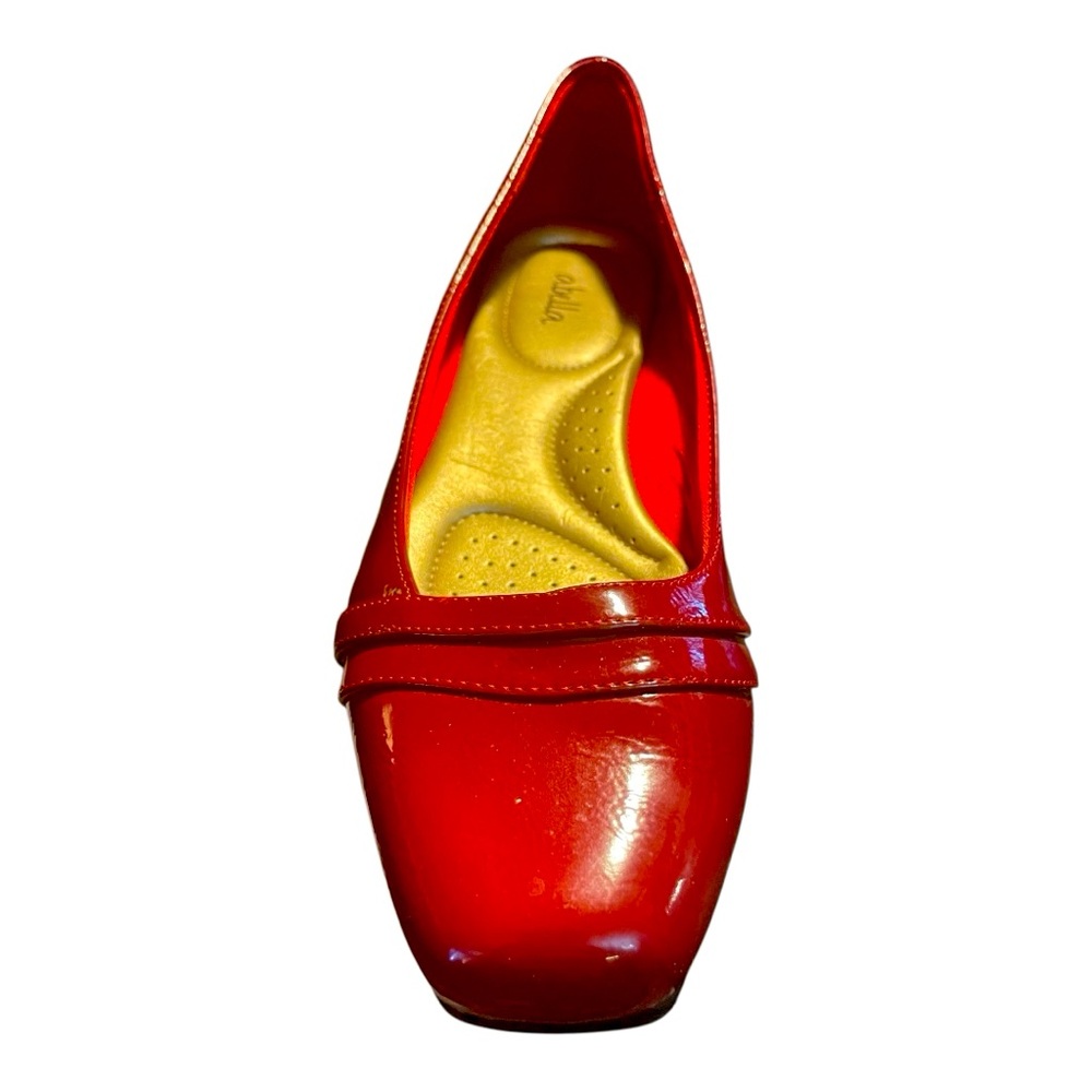 Abella Red Patent Leather Flats Size 9 | Chic Comfort | Comfort Cushioned Insole - Picture 9 of 10